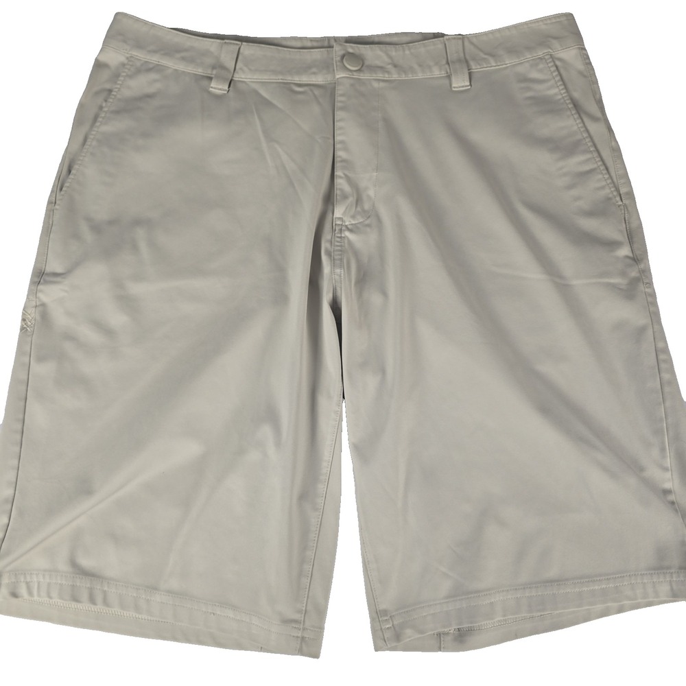 Rhone Commuter Shorts Men 34 Khaki 10" Performance Tech‎ Stretch Golf Active